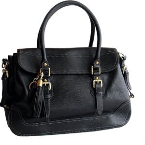 Concealed Carrie Aged Leather Velcro Holster Included Handbag Black Leather C222